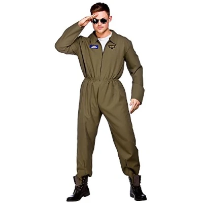 Image of Mens Top Shot Pilot Fancy Dress Costume Medium
