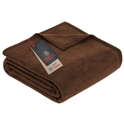 Image of Ibena 3560/330 &#039;Messina&#039; Uni Coloured Blanket 150 x 200 cm