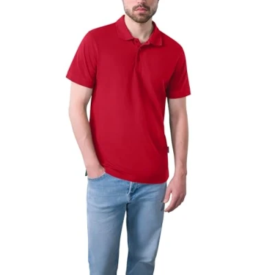 Image of HRM Men&#039;s Heavy Performance M Polo Shirt, red, XL
