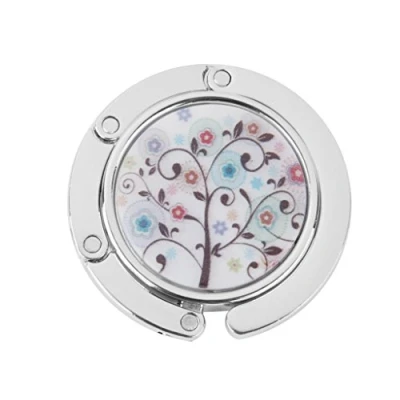 Image of U/K Folding bag handbag table hook hanger holder colourful flower creative and useful
