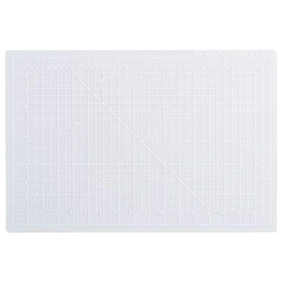 Image of Dahle 10681 Vantage Self Healing Cutting Mat, 12&quot; x 18&quot;, Crystal Clear, 5 layer PVC Construction, 1/2&quot; Grid Lines, for Maximum Durability, Perfect Cropping Photos, Sewing, and Crafts