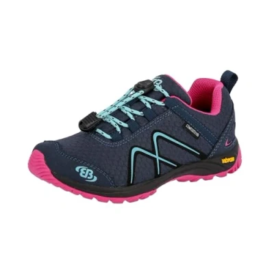 Image of Brütting Women&#039;s Guide Low Rise Hiking Shoes, Blue (Marine/Pink/Türkis Marine/Pink/Türkis), 6 UK (39 EU)