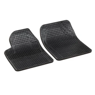 Image of Bottari 14008 Heavy Duty Luxury Universal Rubber Car Mat Front Set 2 Pieces, Black