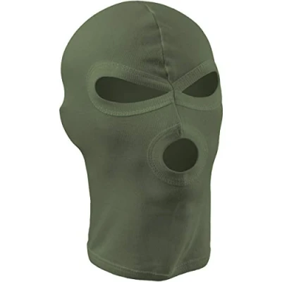 Image of MFH 3 Hole Balaclava Lightweight Cotton OD Green