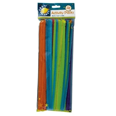 Image of Craft Planet 300 mm Chenille Stem Neon, Pack of 60, Multi Colour
