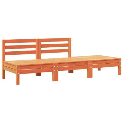 Image of vidaXL Garden Sofa 3 Seater Wax Brown Solid Wood Pine