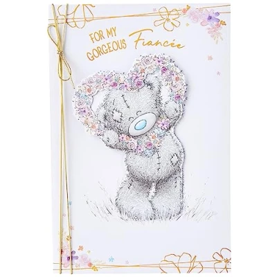 Image of Me to You Gorgeous Fiancée Floral Heart Card,Mixed,Size: 6x9,AHM01037
