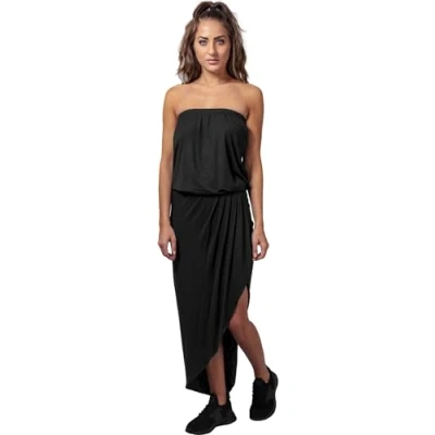 Image of Urban Classics Bandeau Maxi dress black, Women&#039;s, Size: XL, Black