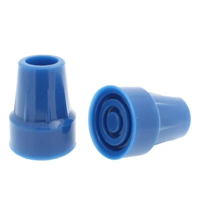 Image of Pair of Blue Rubber Walking Stick Ferrules Crutch Tips Feet 19mm &amp; 22mm by Lifeswonderful (19mm)