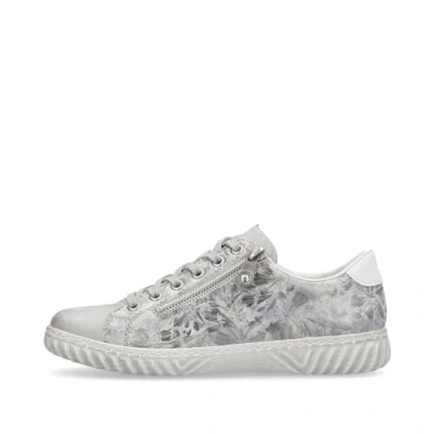 Image of Rieker Womens N0900 90 Lace Up Trainers (Silver, UK Footwear Size System, Adult, Women, Numeric, Medium, 3.5)