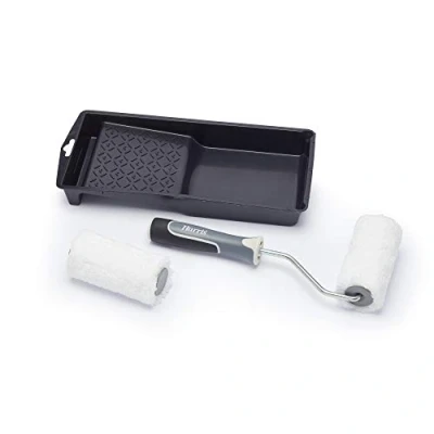 Image of Harris Ultimate Walls &amp; Ceilings Medium Pile Roller Set Tray, 4&quot; Frame, 2 x Sleeves