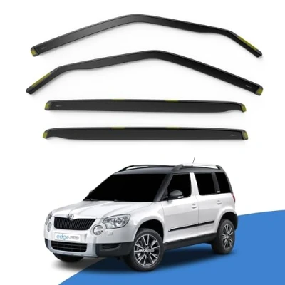 Image of EdgeVisors Wind Deflectors Set Fits: SKODA YETI MK1 2009 2018 5 Door SUV 4pc