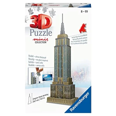 Image of Ravensburger Puzzle 3D 11271 Mini Empire State Building 54 Pieces from 8 Years, Multicoloured