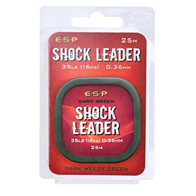 Image of ESP Dark Green Shock Leader 35lb / 25m Spool