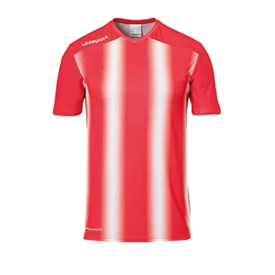 Image of uhlsport Children&#039;s Stripe 2.0 Kurzarm Shirt, red/White, 116 (EU)