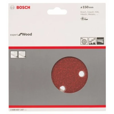 Image of Bosch 2608607247 150 mm Sanding Sheets for Random Orbit Sanders