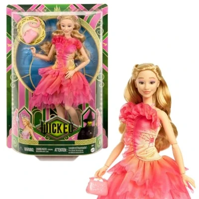 Image of Mattel Wicked, Glinda Fashion Doll &amp; Accessories with Blonde Hair, Possibility Removable Ballroom Look, HXT63