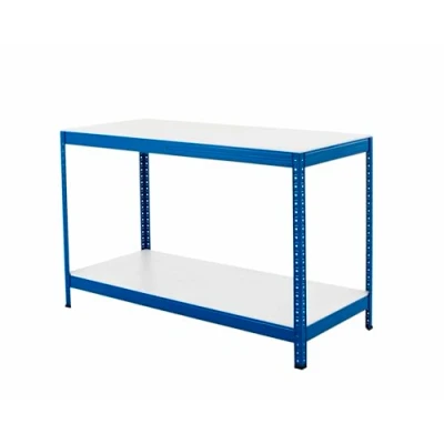 Image of BiGDUG Industrial Workbench Melamine Workstation Table 900H x 1400W 600D mm 300 kg UDL with Lower Shelf