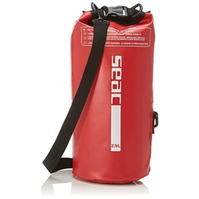 Image of Seac Dry Bag for Diving, Fishing, Boating and Outdoor Activities, 2,5 lt, red