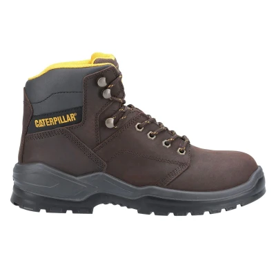 Image of Caterpillar Safety Striver Lace Up Injected Boot Mens Brown Size UK 4