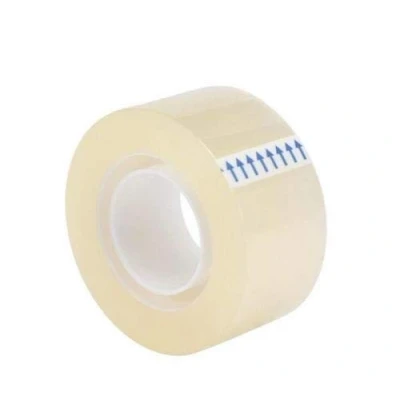 Image of Indigo® Premium Clear Sellotape 19mm x 33mm Sticky Tape Easy Tear (Qty: 2)