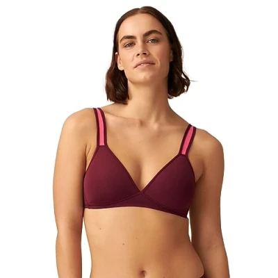 Image of Naturana Soft Bra with Cup and Mesh Inserts for Seamless Comfort Stylish Support 36 Astro Dust B