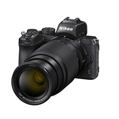 Image of Nikon Z50 + Z DX 16 50mm 50 250mm Mirrorless Camera Kit (209 point Hybrid AF, High speed image processing, 4K UHD movies, Resolution LCD Monitor) VOA050K002