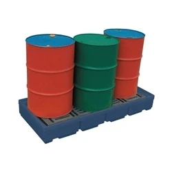 Image of Pallet Sump Poly 2 Drum Capacity Blue