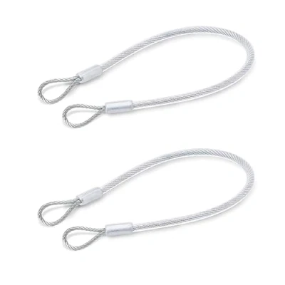 Image of Ganter Normelemente GN 111.2 320 D TR Stainless Steel Holding Rope, 2 Pieces, Silver, Länge: mm