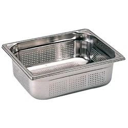 Image of Matfer Bourgeat Stainless Steel Perforated 1/1 Gastronorm Tray 150mm