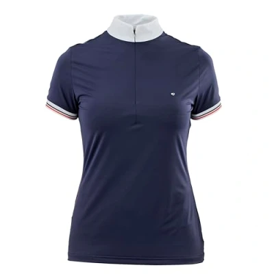 Image of Aubrion Shires Arcaster Show Shirt in Navy Or White 10200, Navy, M