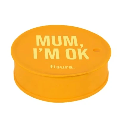 Image of Fisura Anti Drug Drink Cover. Original Protector. Reusable Spill Proof Silicone Glass Protection. (&quot;Mum&quot;, Orange, 1 piece)