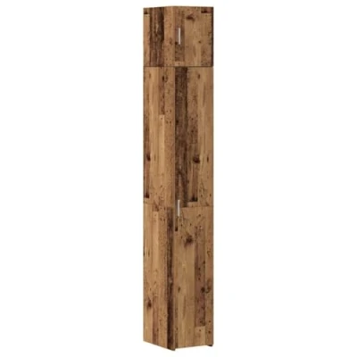 Image of vidaXL Slim Storage Cabinet Old Wood 30x42.5x225 cm Engineered