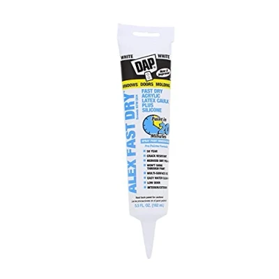 Image of DAP Alex Fast Dry Acrylic Latex Caulk Plus Silicone: 5.5 fl oz. Tube (White)