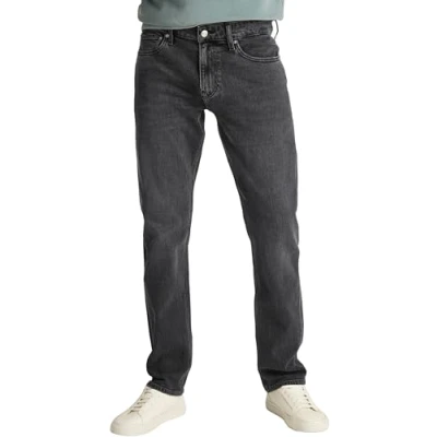 Image of Calvin Klein Men’s Slim Jeans with Stretch, Black (Denim Black), 30W/31L