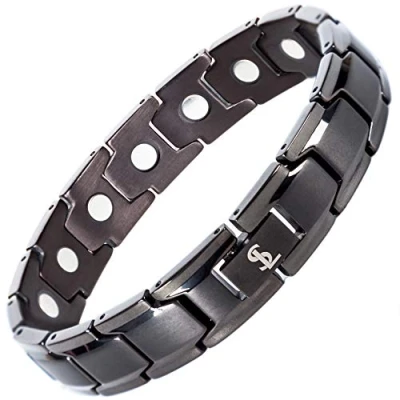 Image of Smarter LifeStyle Elegant Titanium Magnetic Bracelet (Gunmetal Grey)