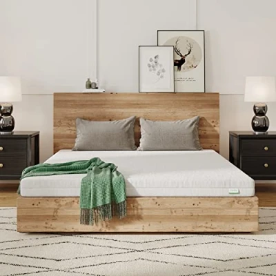 Image of Novilla Foam Mattress, 90 x 200 cm, Removable Mattress with 7 Comfort Zones, Reversible Summer/Winter, Breathable, Height 18 cm
