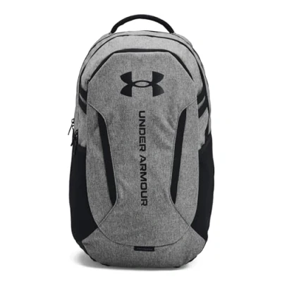 Image of Under Armour unisex adult Hustle 6.0 Backpack, (026) Castlerock Full Heather / Black Black, One size fits most