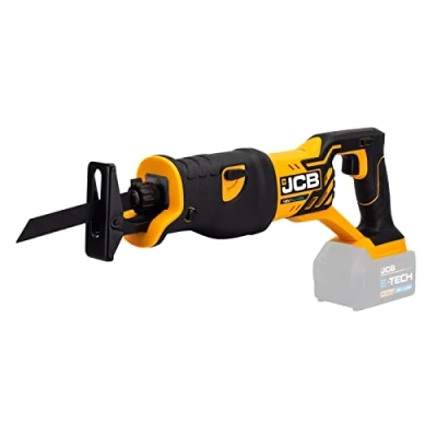 Image of JCB 18v Cordless Reciprocating Saw, Bare Unit, Variable Speed &amp; Adjustable Position Foot Plate, Tool Free Blade Changing Convenient and Easy to Use 3 Year Warranty