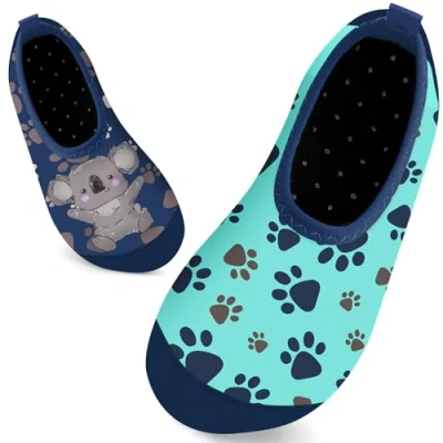 Image of Kids Swim Water Shoes for Girls Toddlers Baby Aqua Socks Quick Dry Pool Beach Barefoot Children（Koala 32/33EU