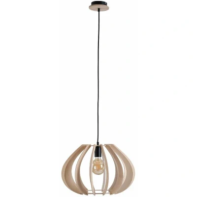 Image of Nora Wire Frame Pendant Ceiling Light Natural, 44.5cm, 1x E27