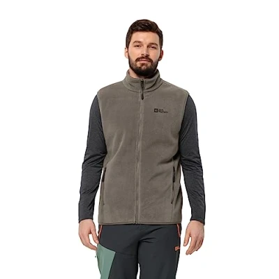 Image of Jack Wolfskin Men&#039;s Waldsteig Fz Vest M Fleece, Cold Coffee, S