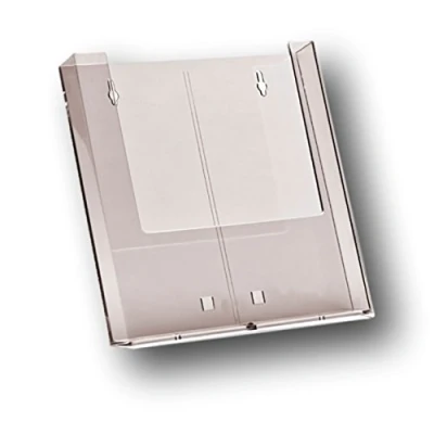 Image of EPOSGEAR® 1 Pack A4 Wall Mountable Acrylic Leaflet Flyer Brochure Menu Display Dispenser Holders (Portrait)