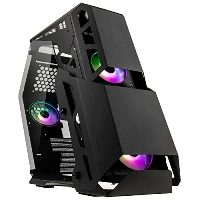 Image of KOLINK Big Chungus Shredded ATX Mid Tower PC Case Black, Black