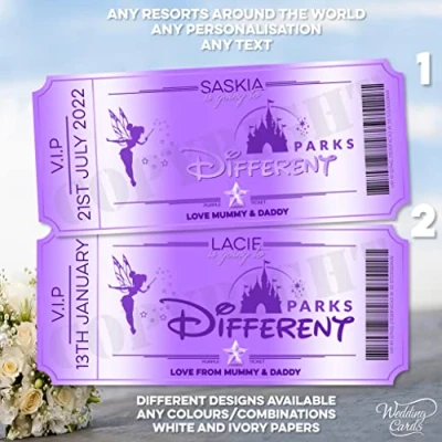 Image of Personalised Surprise Reveal Ticket Journey Card