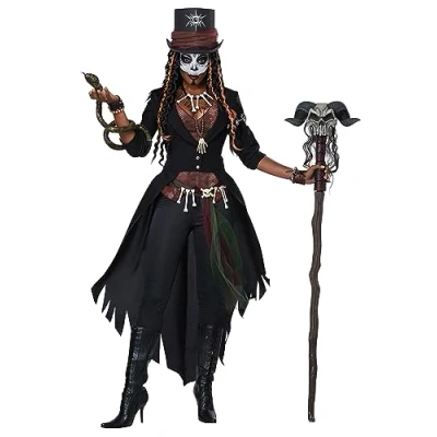 Image of California Costumes 01432M Voodoo Magic Character Adult Sized Costumes, Black, Medium