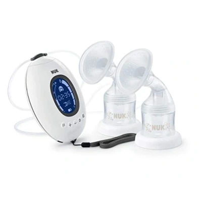 Image of NUK Nature Sense Electric Double Breast Pump with Battery, LCD Display, 2 x 150 ml Milk Container