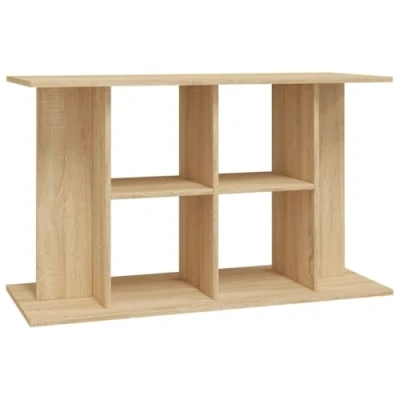 Image of vidaXL Aquarium Stand Sonoma Oak Engineered Wood Versatile Styling Ample Storage Secure Fish Tank ideal for Living Room and Office