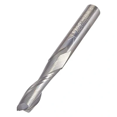 Image of Trend CNC Spiral Up Cut Router Cutter, 8mm Shank, Diameter &amp; 32mm Length, Two Flute, Solid Tungsten Carbide, CNC/010X8STC
