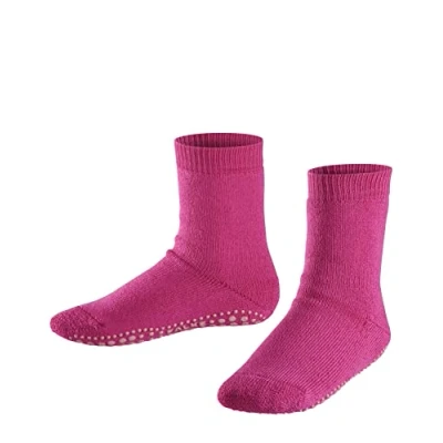 Image of FALKE Unisex Kids Catspads Slipper Socks, Cotton Wool, Pink (Gloss 8550), 6 8.5 (1 Pair)